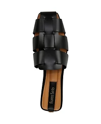 Franco Sarto Women's Tavana Fisherman Square Toe Flat Mules