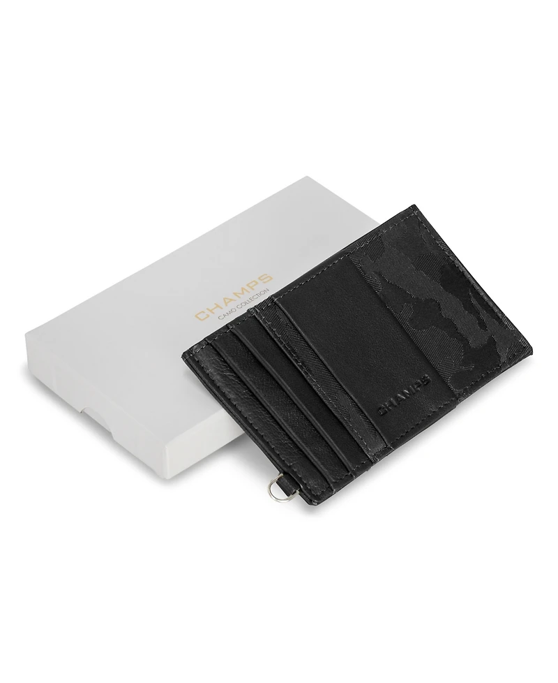 Champs Men's Camo Collection Leather Slim Cardholder