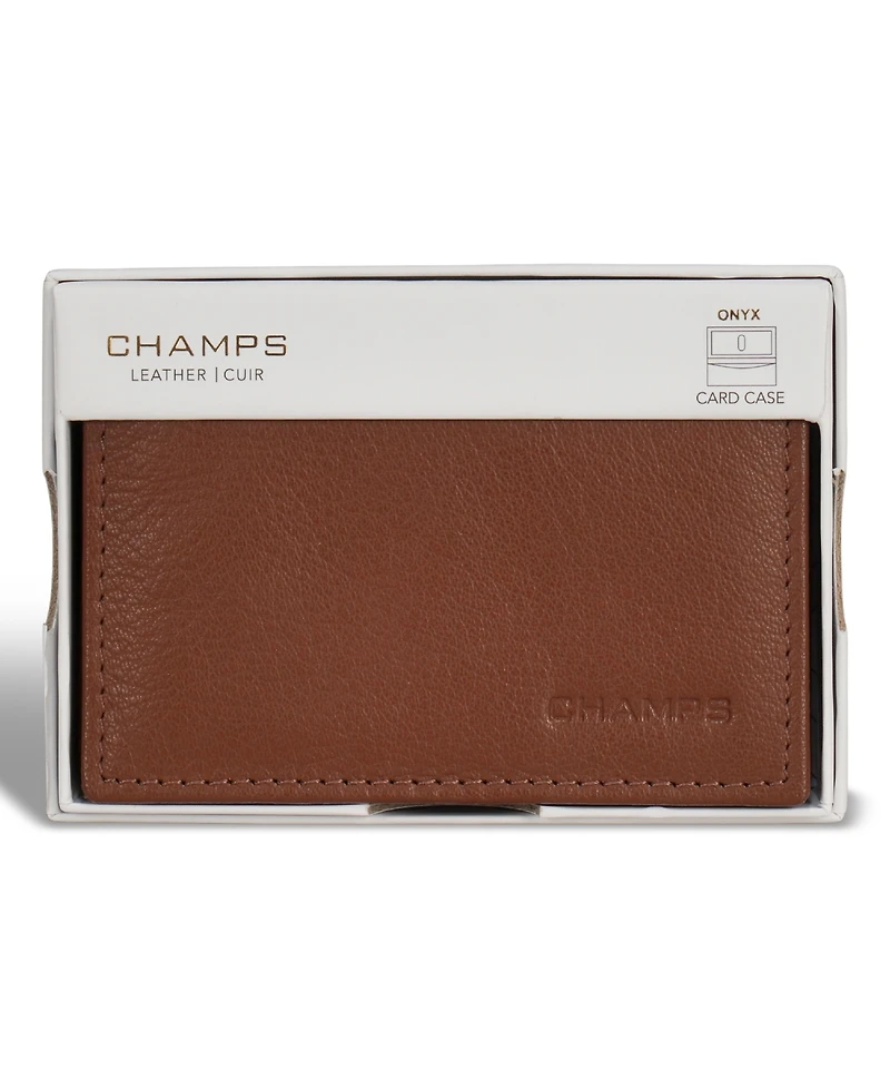 Champs Men's Onyx Collection Leather Card Case