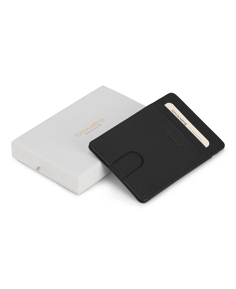 Champs Men's Onyx Collection Leather Access Card Case