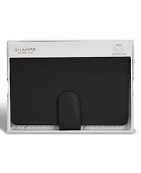 Champs Men's Onyx Collection Leather Passport Case