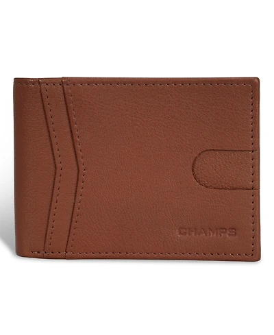 Champs Men's Onyx Collection Leather Access Top Wing Wallet