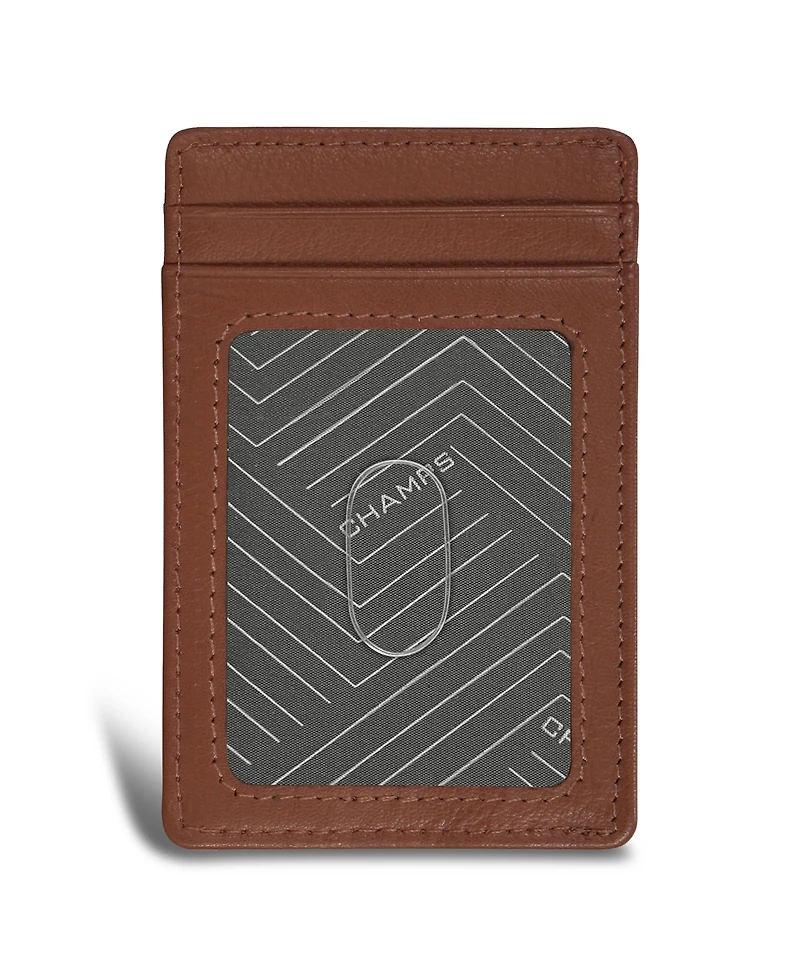 Champs Men's Onyx Collection Leather Access Card Case