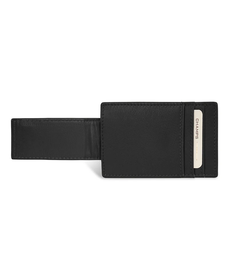 Champs Men's Onyx Collection Leather Mag Card Case