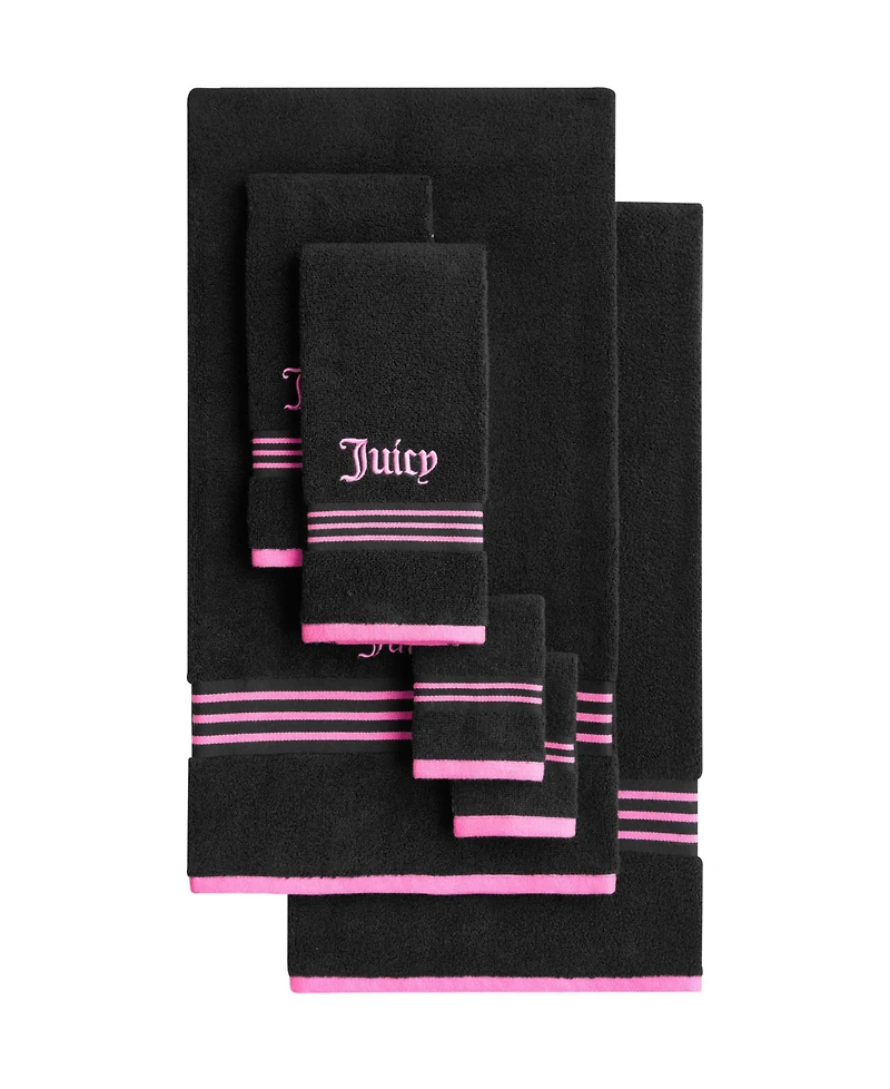 Juicy Couture Neon Border Cotton 6-Pc. Bath Towel Set
