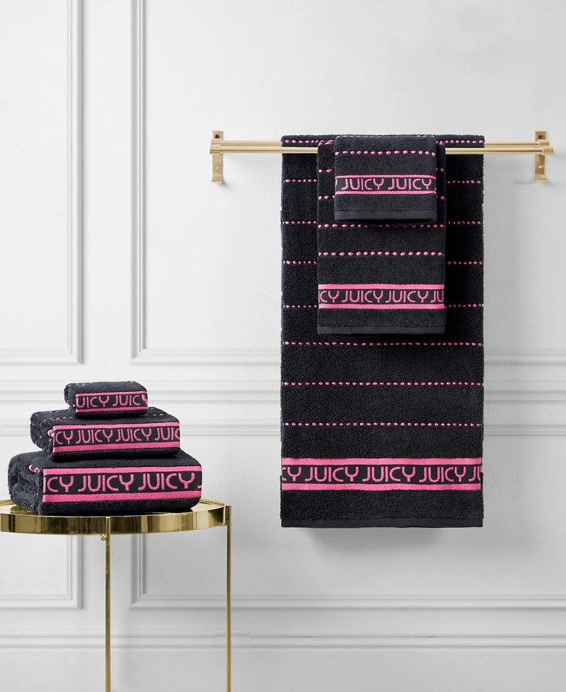 Juicy Couture Stripe Cotton 6-Pc. Bath Towel Set