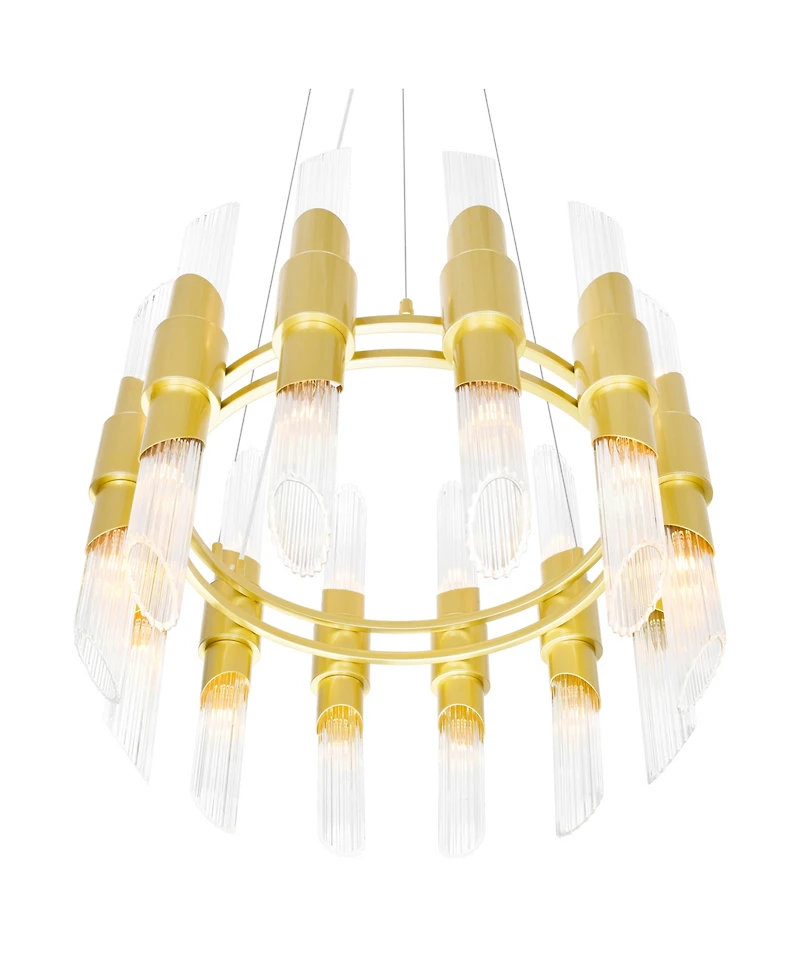 Cwi Lighting 22" Metal Croissant Light Chandelier