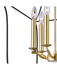 Cwi Lignting 22" Metal Tudor 6 Light Chandelier