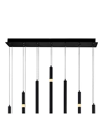 Cwi Lighting 46" Metal Flute 14 Light Led Chandelier