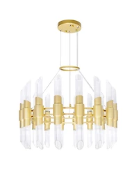 Cwi Lighting 22" Metal Croissant Light Chandelier