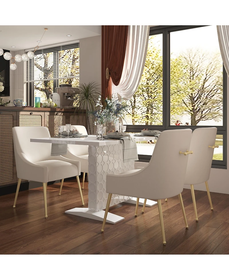 Boyel Living Glossy Wood Telescopic Dining Table