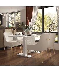 Boyel Living Glossy Wood Telescopic Dining Table