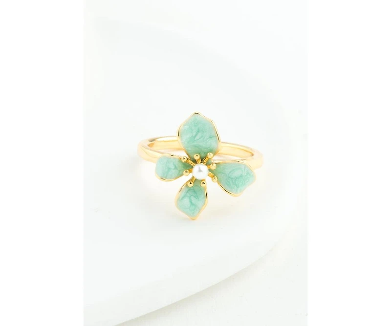 Hope in Bloom Ring in Mint