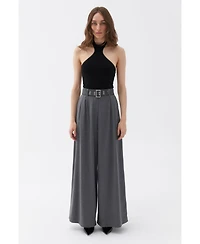 Nocturne Women's Wide Leg Flowy Pants