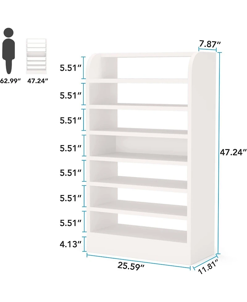Tribesigns 8-Tier Tall Shoe Rack for Entryway, Shoes Storage Organizer, Wooden Shoe Storage Cabinet Shoe Stand