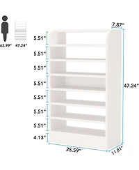Tribesigns 8-Tier Tall Shoe Rack for Entryway, Shoes Storage Organizer, Wooden Shoe Storage Cabinet Shoe Stand
