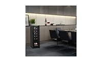 Slickblue Black 12-Bottle Electronic Wine Cabinet with Transparent Glass Door and Cold Rolled Sheet Design
