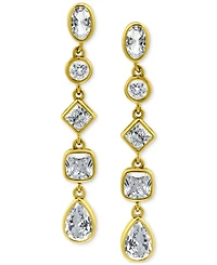 Giani Bernini Cubic Zirconia Linear Drop Earrings (3-1/2 ct. t.w.) 18k Yellow Gold Over Sterling Silver, Exclusively at Macy's