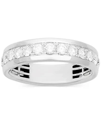 Men's Diamond Comfort Fit Band Ring (1 ct. t.w.) 10k White Gold (also Yellow Gold)