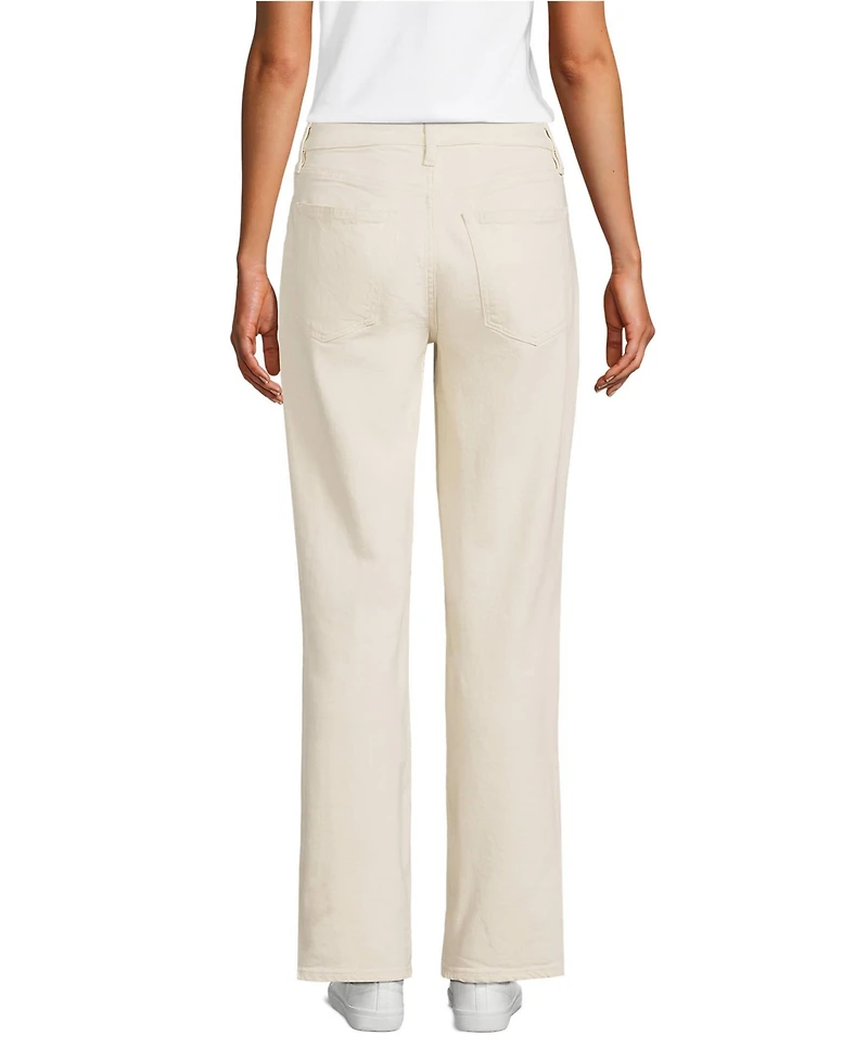 Lands' End Women's Denim Mid Rise Boyfriend Jeans