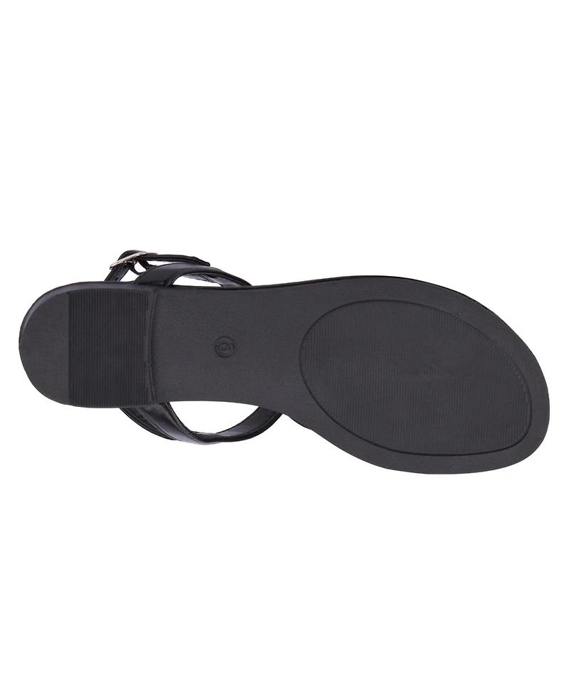 Rosette Women's Single Flower Thong T-Strap Sandal