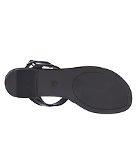 Rosette Women's Single Flower Thong T-Strap Sandal