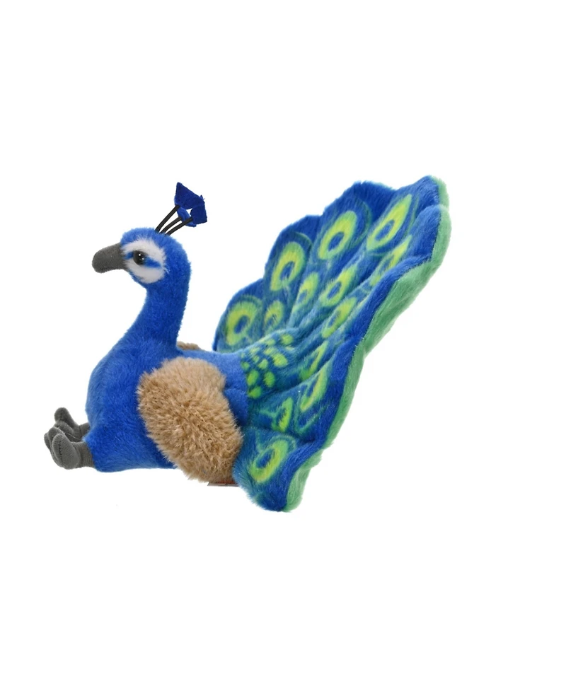 Wild Republic Cuddlekins Mini Peacock Stuffed Animal, 8 Inches