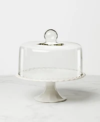 Lenox French Perle Cake Plate Dome