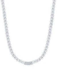 Diamond Pave Bare Panther Link 18" Collar Necklace (1/2 ct. t.w.) in Sterling Silver