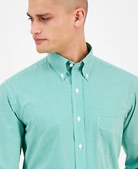 Club Room Men's Regular Fit Mini Gingham Dress Shirt