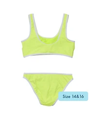 Snapper Rock Big Girls Citron Zest Crop Bikini