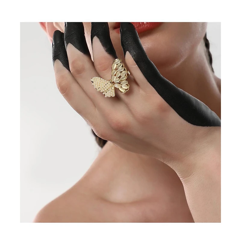 Sohi Women's The Butterfly Dreams Statement Ring