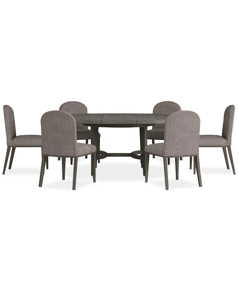 Griffith 7 Pc. Round Dining Set (Table & 6 Side Chairs), Created for Macy's