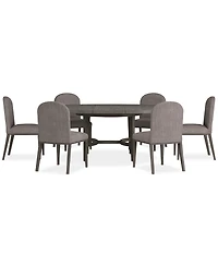 Griffith 7 Pc. Round Dining Set (Table & 6 Side Chairs), Created for Macy's