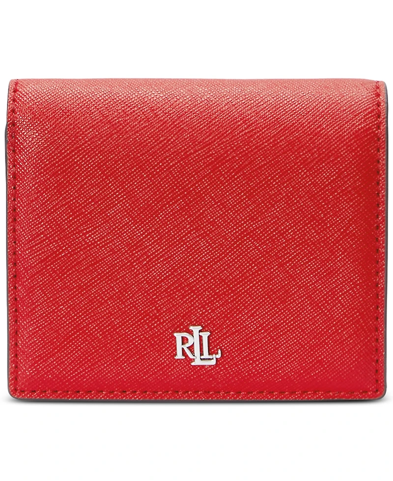Lauren Ralph Lauren Crosshatch Leather Compact Wallet