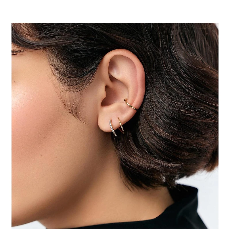 Ana Luisa Double Hoop Earrings - Harley Pave
