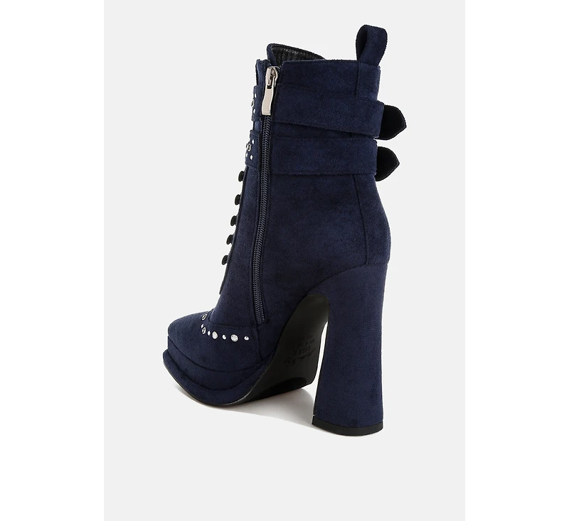 Punk Nomad Harness Detail Lace Up Boots