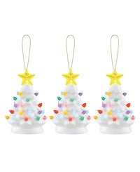 Mr. Christmas 5" Nostalgic Ceramic Tree Ornaments, Set of 3