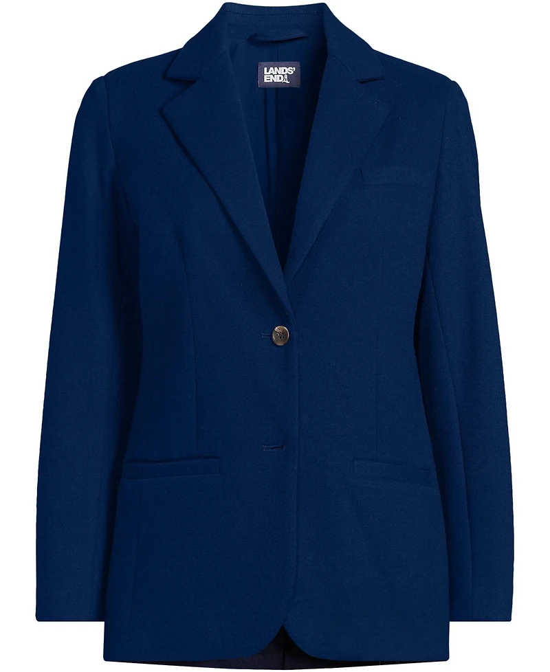 Lands' End Women's Brushed Ponte Traditional Blazer