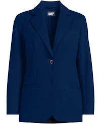 Lands' End Women's Brushed Ponte Traditional Blazer