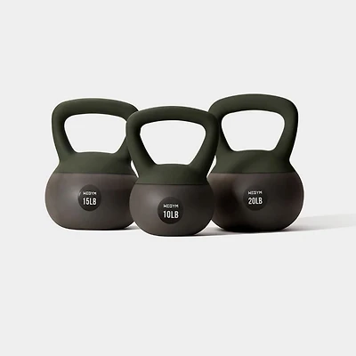 WeGym Soft Kettlebell 3pc Set - 10, 15, & 20 lbs
