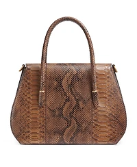 Donna Karan New York Bellerose Double Top Handle Python Satchel