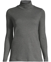 Lands' End Plus Size Supima Cotton Fitted Long Sleeve Turtleneck