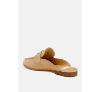 Eve Park Stud Embellished Penny Strap Mules