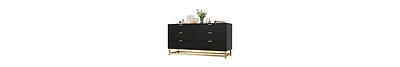 Dresser For Bedroom, Large 6 Drawer Dresser Organizer With Golden Metal Handle And Legs, Modern Chest Of Drawers, Large Dresser For Closet, Hallway, L
