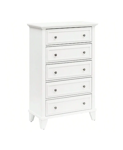 Chest Of Drawers, 5-Layer Dresser For Bedroom, Living Room, Entryway And Closet, Chest Of Drawers With Metal Handles, Tv Stand