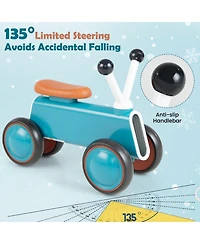 Gymax Baby Balance Bike for 10-24 Months Riding Toy No Pedal for Boys & Girls Blue