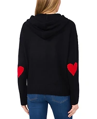 CeCe Women's Heart-Elbow Hoodie Sweater