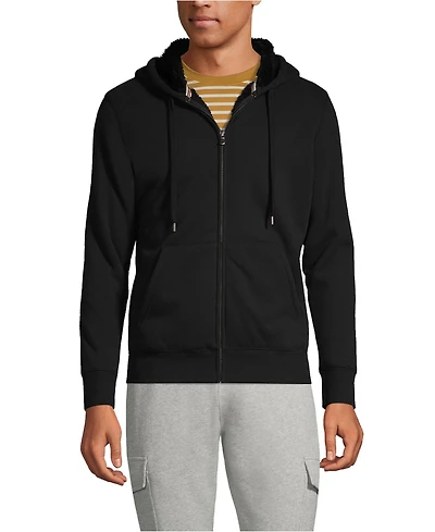 Lands' End Men's Serious Sweats Full Zip High Pile Fleece Hoodie