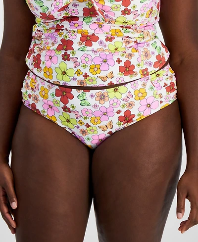 Salt + Cove Plus Floral-Print Swim Bottoms, Created for Macy's